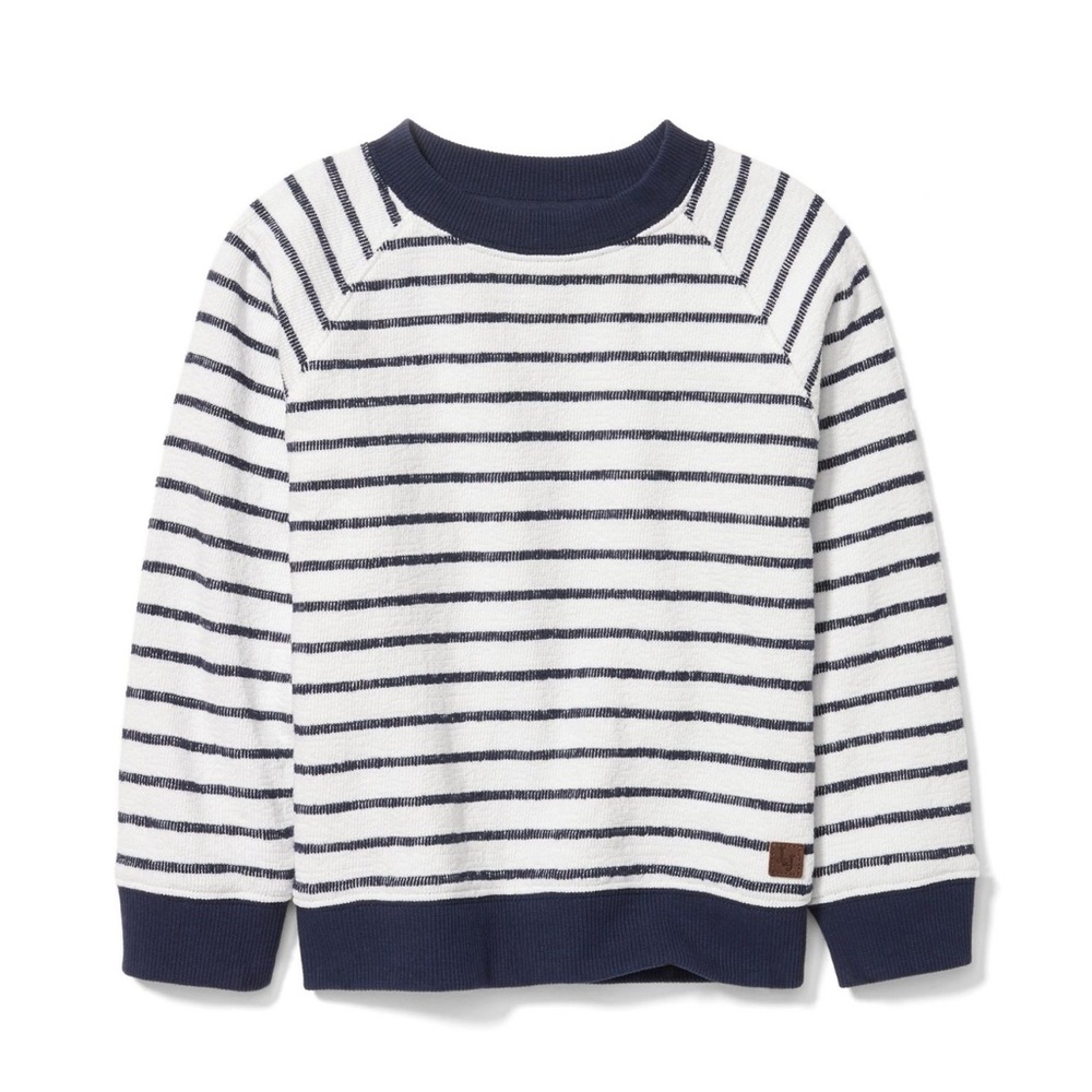 Janie & Jack Striped Textured Sweatshirt